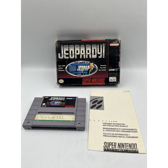SNES Jeopardy -- (Super Nintendo) In Box + Insert - Picture 1 of 12